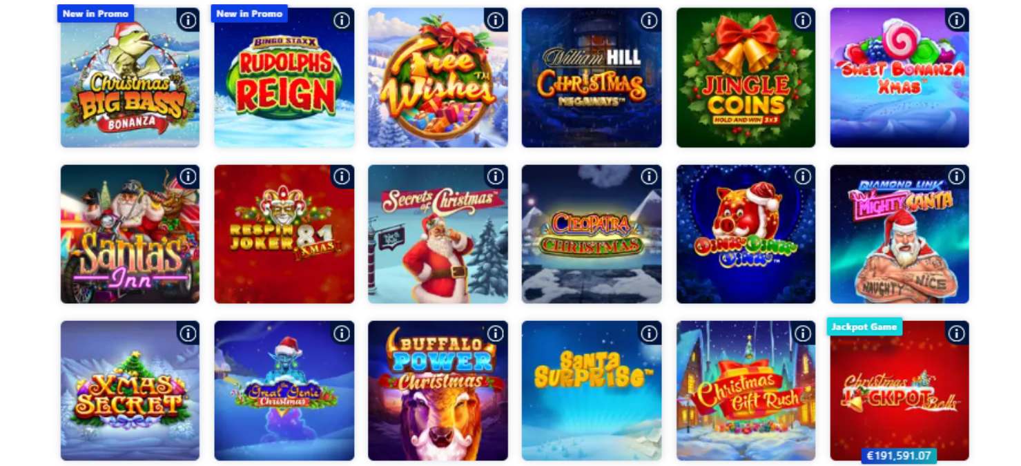 Una Festosa Selezione di Slot a Tema Natalizio su William Hill