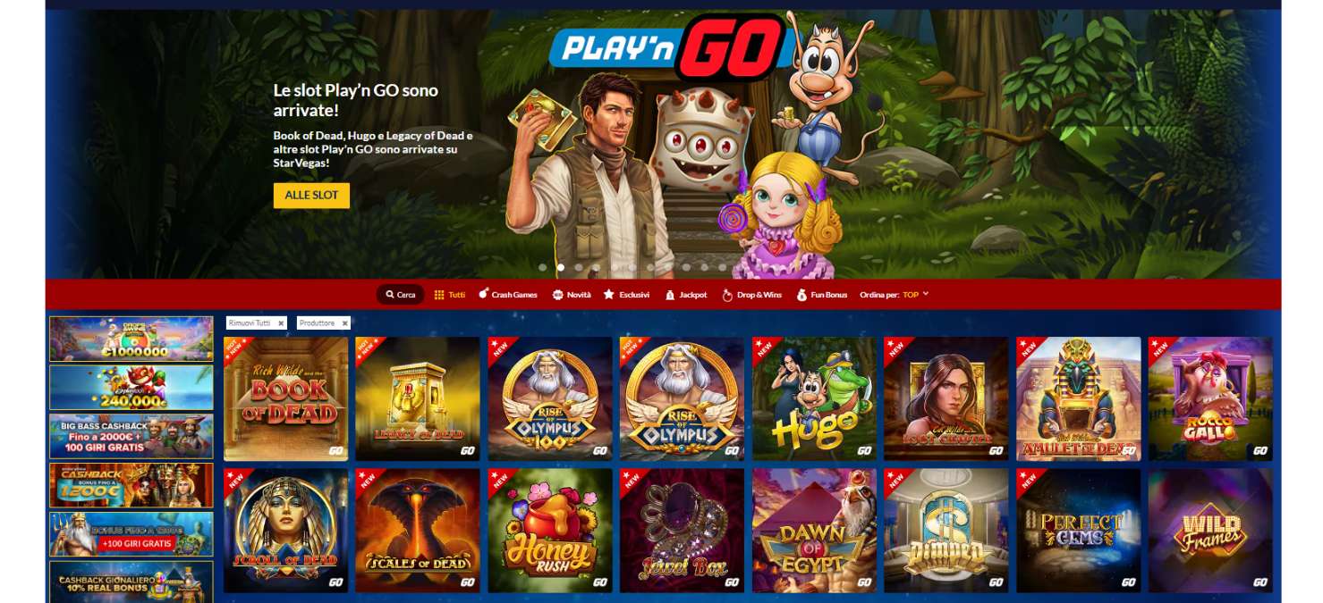 StarVegas Aggiunge Play’n GO: 16 Slot Popolari Sono Ora Online Grazie alla Nuova Collaborazione